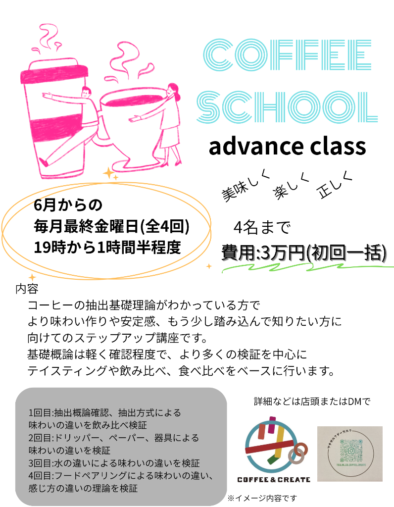 コーヒー教室　アドバンスクラス（中級編）